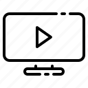 television, tv, monitor, screen, display, device, appliance icon