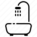 shower, bathroom, water, bath icon, bowl