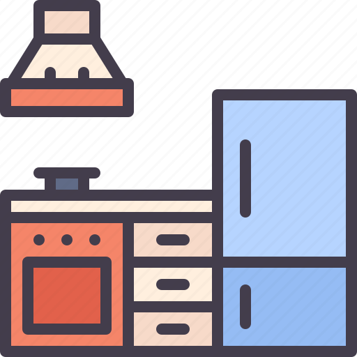 Kitchen, furniture, sink, fridge, oven icon - Download on Iconfinder