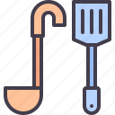 kitchen, tools, spoon, spatula, cutlery