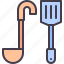 kitchen, tools, spoon, spatula, cutlery 