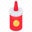 ketchup bottle, sauce bottle, kitchenware, kitchen accessory, kitchen utensil