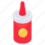 ketchup bottle, sauce bottle, kitchenware, kitchen accessory, kitchen utensil 