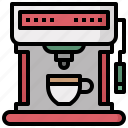 coffee, drink, hot, kitchenware, machine, shop, technology