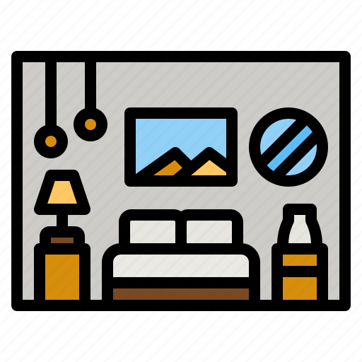 Bedroom, furniture, household, comfortable, bed icon - Download on Iconfinder