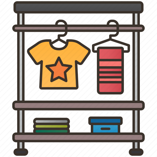 Clothes, dress, hanger, rack, room icon - Download on Iconfinder