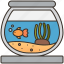 aquatic, bowl, decoration, fish, pet 