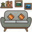 comfortable, living, room, seat, sofa 
