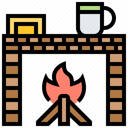Decorate, fire, fireplace, interior icon - Download on Iconfinder