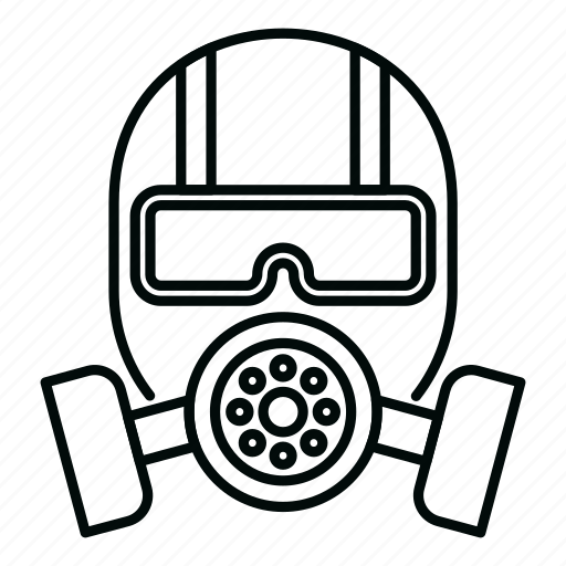 Gas, mask, vector, thin icon - Download on Iconfinder