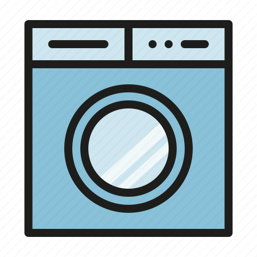 Washing, machine, clean, laundry, housework, household, domestic icon - Download on Iconfinder