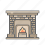 fireplace, christmas, winter, cold, snow, interior, holiday 