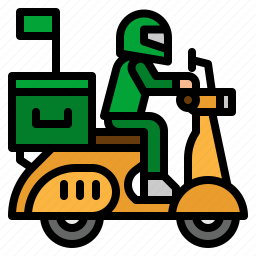 Delivery, food, man, motorcycle, transport icon - Download on Iconfinder