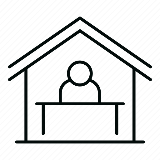 Home, office, house, vector, thin icon - Download on Iconfinder