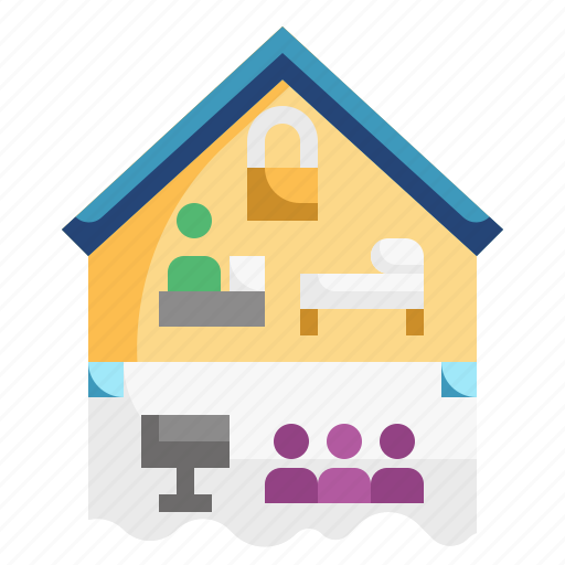 Home, house, isolation, quarantine, routine, stay, working icon - Download on Iconfinder
