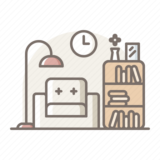 Book, living, read, room, shelf icon - Download on Iconfinder