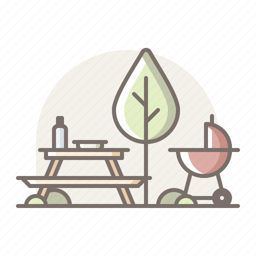 Bbq, bench, grill, park icon - Download on Iconfinder