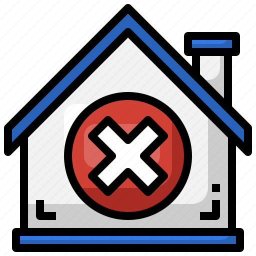 Delete, property, house, cross, home icon - Download on Iconfinder