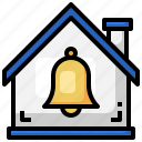 notification, property, alarm, bell, house