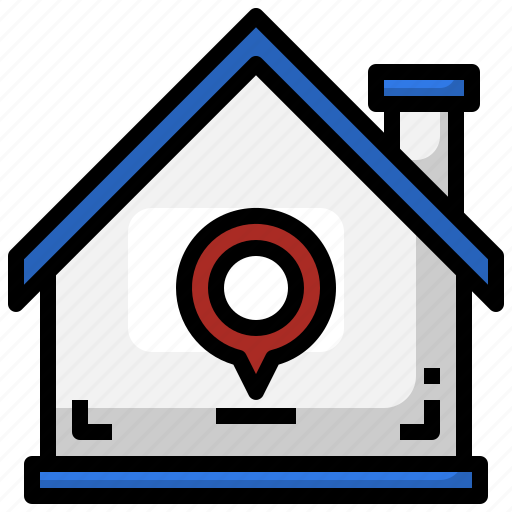 Pin, location, placeholder, property, house icon - Download on Iconfinder