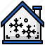 snowflake, property, house, building, weather 