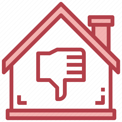 Dislike, real, estate, thumbs, up, property, home icon - Download on Iconfinder