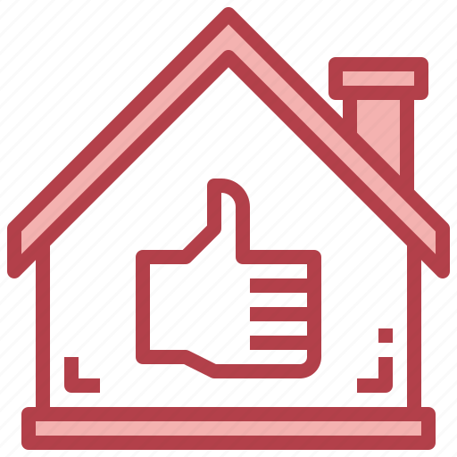 Like, real, estate, thumbs, up, property, home icon - Download on Iconfinder