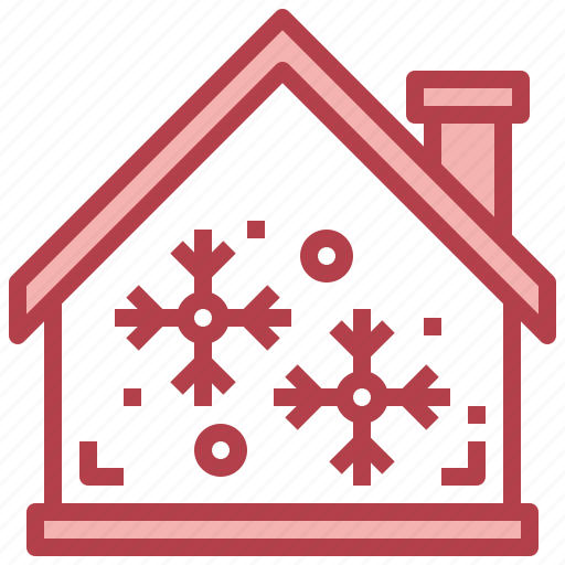 Snowflake, property, house, building, weather icon - Download on Iconfinder