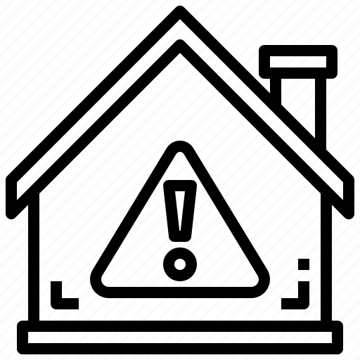 Alert, warning, house, home, building icon - Download on Iconfinder