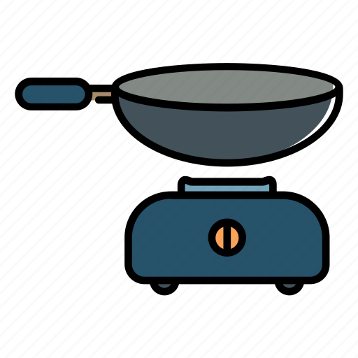 Fry pan, non stick pan, panela electica, home supplies icon - Download on Iconfinder