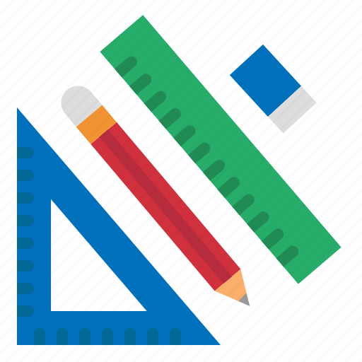 Stationery, pencil, ruler, triangle, tool icon - Download on Iconfinder