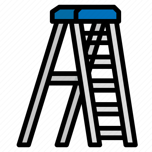 Ladder, stairs, home, tool, construction icon - Download on Iconfinder