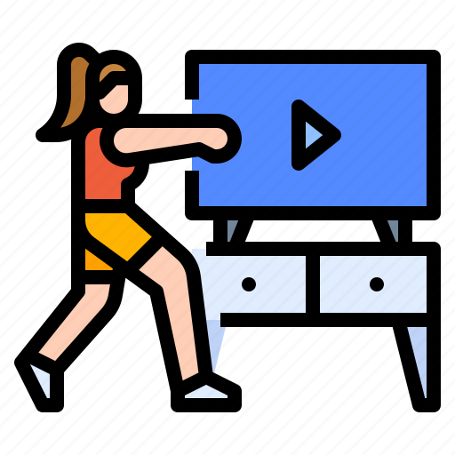 Cardio, exercise, exergaming, home, workout icon - Download on Iconfinder