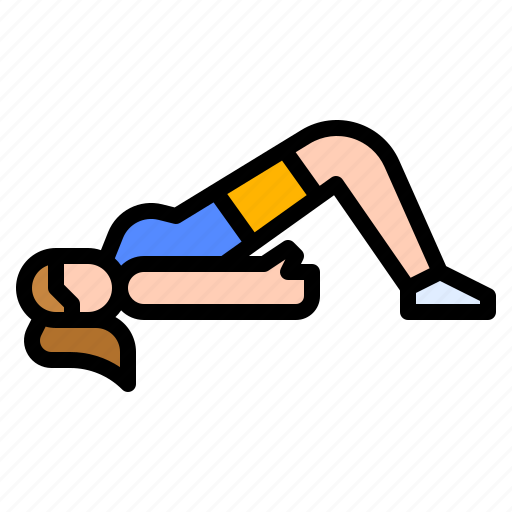 Bridge, exercise, glute, home, workout icon - Download on Iconfinder