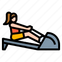 exercise, home, machine, rowing, workout