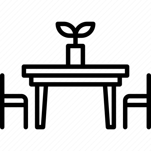 Table, dining, chair, furniture, cafe icon - Download on Iconfinder