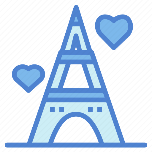 Eiffel, france, heart, paris, tower icon - Download on Iconfinder