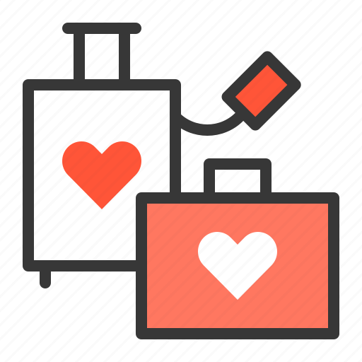 Bag, couple, heart, honeymoon, perfume, wedding, wedding bag icon - Download on Iconfinder