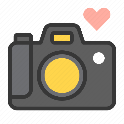 Camera, couple, heart, honeymoon, picture, wedding icon - Download on Iconfinder