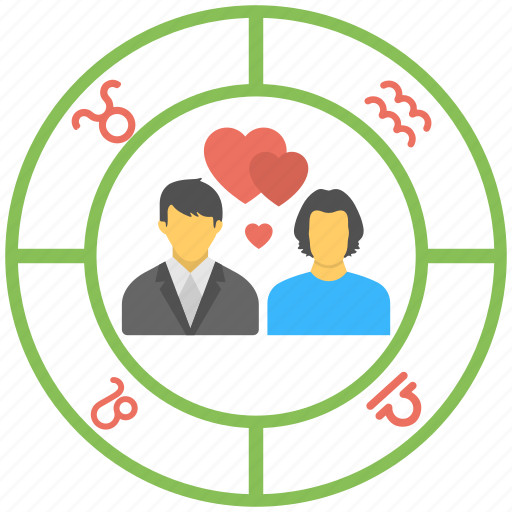 Astrology, couple, love horoscope, relation compatibility, relationship horoscope icon - Download on Iconfinder