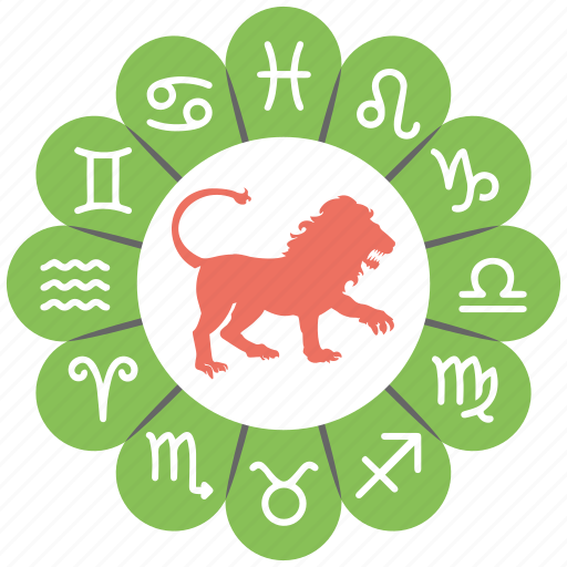 Astrological cycle, astrology, astrology wheel, horoscope, leo icon - Download on Iconfinder