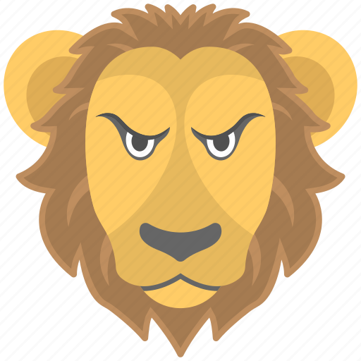 Angry face, animal, leo, lion, zodiac sign icon - Download on Iconfinder