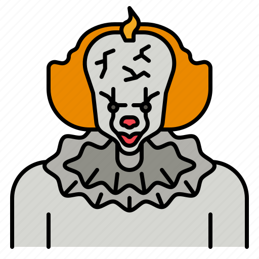 Clown, horror, scary, fear, halloween, avatar, spooky icon - Download on Iconfinder