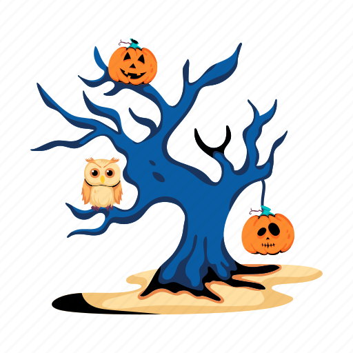 Spooky tree, haunted tree, halloween tree, horror tree, halloween decor icon - Download on Iconfinder
