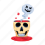 bloody skull, halloween skull, spooky skull, horror skull, scary skull 