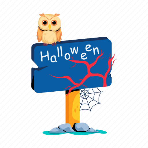 Scary board, halloween board, halloween sign, wooden board, road board icon - Download on Iconfinder