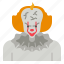 clown, horror, scary, fear, halloween, avatar, spooky 