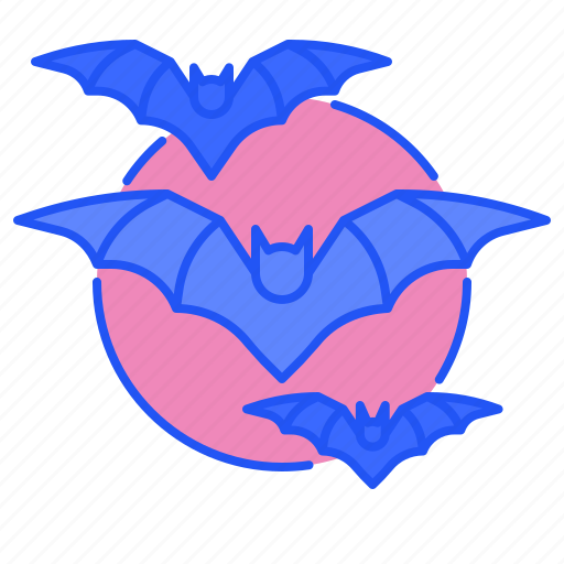 Bat, spooky, moon, scary, horror, halloween, frightening icon - Download on Iconfinder