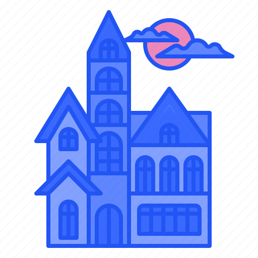 Haunted, house, horror, spooky, terror, halloween, night icon - Download on Iconfinder