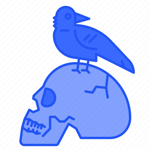 Skull, horror, halloween, scary, death, ghost, crow icon - Download on Iconfinder